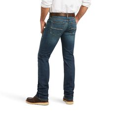 Our slimmest jean, the M8 hugs the hip and thigh for a modern but still authentically Western look. The narrow leg pairs perfectly with chukkas, short boots or sneakers for off-days or nights out. M8 Modern TekStretch Sebastian Slim Leg Jean | Men's M8 Modern TekStretch Sebastian Slim Leg Jeans in Grafton, Size: 34 X 34 by Ariat Fitted Slim Cotton Bottoms, Classic Medium Wash Fitted Pants, Fitted Classic Medium Wash Pants, Classic Fitted Medium Wash Pants, Fitted Slim Cotton Jeans, Fitted Medium Wash Cargo Pants, Fitted Dark Wash Bottoms, Dark Wash Pants With Five Pockets, Fitted Dark Wash Pants With Five Pockets