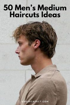 Top 50 Medium-Length Hairstyles for Men: Featuring Galleries and Videos | 50 of the Best Medium Hairstyles for Men (Gallery + Videos Included) Mens Haircuts Medium, Cool Mens Haircuts, Men Haircut Styles, New Hairstyle, Mens Haircuts Short, Haircuts Straight Hair, Mens Hairstyles Short