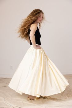 High waisted, voluminous tea length skirt in a beautiful ivory moire fabric with side inseam pockets. Lined in tulle for extra puff. Elastic at back waist for comfort. Invisible zipper closure. Color And Emotion, Puff Skirt, Tea Length Skirt, Florida Woman, Creative Women, Colors And Emotions, Knit Alpaca, Bow Jewelry, Texture Color