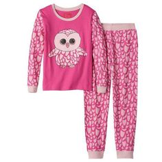 NWT Girls Beanie Boo Pinky the Owl Cotton Pajamas - Size 4 This is a brand new pair of girls 2-piece pajamas. Bring her favorite Beanie Boo to bedtime with this TY Pinky the Owl pajama set. The two piece set is long-john style which are intended to be snug fitting because they are cotton. The crewneck top has long sleeves and the pants have an elastic waistband and ribbed cuffs. They feature the adorable Pinky owl graphic with glitter accents. These are 100% cotton. They are a girls size 4 and t Owl Pajamas, Girls Beanie, Owl Graphic, Girl Beanie, Ty Beanie Boos, Beanie Boo, Beanie Boos, Long John, Cotton Set