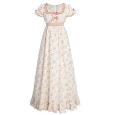 PRICES MAY VARY. Authentic Regency Era Look: It is a floor-length regency dress patterned with pink floral design. The women's regency costume features spoon neck with ruffle trim, empire waist with sewn-in matching pink sash, short puffy sleeve with two layer of lace trim. Cute pink bow on front and sleeve which create a lovely romantic look. Package Included: A floral regency dresses. It is made of cotton, soft and comfortable. Dry clean or gently hand wash, lay flat to dry. Style: Regency era Briar Rose Dress Pattern, Enola Holmes Corset Dress Teens, Brigdeton Dresses, Enchanted Giselle Curtain Dress, Queenie Goldstein Dress, Helen All Creatures Great And Small Dress, Calamity Jane Dress, Bridgeington Dress, Pride And Prejudice Dress Patterns