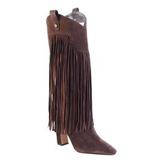 Vince Camuto Shela Fringe Western Boot Fringed and fabulous! This stand-out style adds extra flair to your winter wardrobe while keeping current with the latest look. Made from top quality materials with a padded footbed for increased comfort. Western Boot, Brown Boots, Winter Wardrobe, Western Boots, Vince Camuto, Black Boots, Fashion Shoes, Fashion Forward, Womens Boots