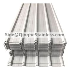 the metal roofing sheets are stacked together and ready to be used in construction projects