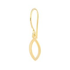 A bold statement in a small package. These mini open marquise earrings are a delicate piece perfect for daily wear. Metal Color: Yellow Gold Closure: Fish hook Cheap Yellow Gold Oval Earrings, Marquise Earrings, Fish Hook, Metal Color, Daily Wear, Dangle Earrings, Yellow Gold, Fish, Yellow