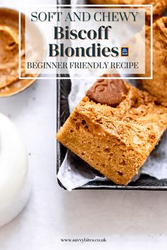 soft and chewy biscoff blondies recipe