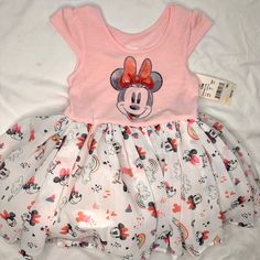 Nwt Disney Minnie Mouse Tulle Dress W/ Bottoms/Diaper Panties. 12 Months Playful Minnie Mouse Summer Dress, Minnie Mouse Sleeveless Fitted Dress, Minnie Mouse Fitted Sleeveless Dress, Playful Minnie Mouse Fitted Dress, Playful Fitted Minnie Mouse Dress, Sleeveless Minnie Mouse Dress For Spring, Cute Minnie Mouse Spring Dress, Disney Short Sleeve Dresses With Character Print, Playful Cotton Dresses With Character Print