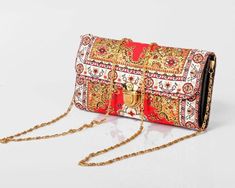 gifts, Red Kilim Wallet, Metalic Designer Fabric Kilim Handbag, Vegan Leather Boho Shoulder Purse, Turkish Corssbody Bags Pattern It is a rug patterned faux leather wallet that reflects Turkish culture. There are metallic embroideries in the texture of the rugs woven at the factory. It has shoulder straps where vintage style meets modern style. You can use it in your hand or on your shoulder. It has a cross usable chain. If you like to stand out with your style, add this special wallet to your cart. Lenght: 19 cm - 7.48 inç Height: 10 cm - 3,94 inç Witdh: 5 cm - 1.97 inç For any questions you have, please contact us.  Condition Excellent All our bags are available in our shop and ready to ship My products are professionally cleaned and ready to use. FAST SHIPPING via FEDEX with Tracking Nu Bags Pattern, Turkish Culture, Designer Fabric, Shoulder Purse, Rug Pattern, Woven Rug, Bag Pattern, Shoulder Straps, Modern Style