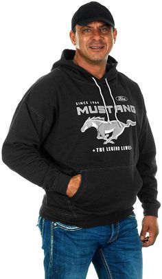 Mustang hoodies exhibiting relaxed fit, these mens hoodies with Ford Mustang graphic print are perfect winter investment! Made of perfect blend of cotton and polyester, these mens sweatshirts with ribbed cuffs and waistband ensures flexibility. Attached with drawstrings, zip-up style or pullover design, these graphic sweatshirts make you feel super soft and comfortable. 2 front hand warmer pockets of these mens hoodies add functionality to the winter apparel. These hoodies are must-have winter p Fleece Hoodie With Logo Print For Sports Season, Winter Hoodie With Letter Print In French Terry, Winter Letter Print Hoodie In French Terry, Outdoor Hoodie Sweatshirt With Logo Print, Hoodie Sweatshirt With Logo Print For Outdoor, Logo Print Hoodie Sweatshirt For Outdoor, Sports Season Outdoor Cotton Hoodie, French Terry Sweats With Letter Print For Winter, Winter Graphic Print Sweats In French Terry