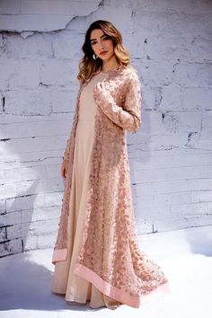 Islamic Fashion | Muslim Fashion Clothes | Abayas | Islamic Dress| – bzarina Beige Embroidered Cardigan, Feminine Long Sleeve Outerwear For Party, Elegant Pink Cardigan For Party, Pink Fitted Cardigan For Party, Pink Chic Cardigan For Party, Long Fall Wedding Outerwear, Elegant Embroidered Spring Cardigan, Chic Pink Party Cardigan, Elegant Pink Party Cardigan