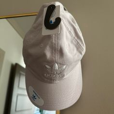 Nwt Adidas Baseball Cap In A Pale, Baby Pink Adidas Cotton Snapback Baseball Cap, Adjustable Adidas Cotton Hat, Adidas Adjustable Curved Bill Hat, Adidas Cotton Hat With Curved Brim, Adidas Visor Hat For Spring, Adjustable White Adidas Hat, Adidas Cotton Hats With Curved Brim, Adidas White Curved Brim Hat, Trendy Adidas Spring Hat