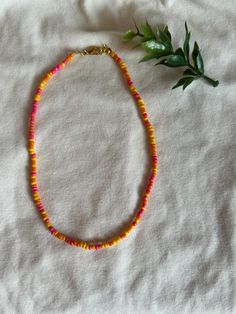 A cute sunset necklace perfect for you! Sunset Necklace, Cute Sunset, Seed Bead Necklace, Beaded Necklaces, Bead Necklace, Seed Bead, Chain Styles, Seed Beads, Necklace Etsy