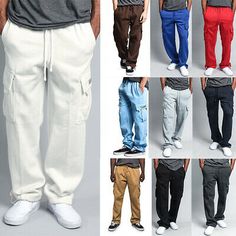 Enjoy the comfort of these fleece shorts that features a drawstring elastic waistband and cargo pockets! - Stay cool, comfy, and warm in this soft fleece Pants. - Cargo Pockets. - Elastic Drawstring. Urban White Joggers With Pockets, White Pants With Side Pockets For Winter, White Winter Pants With Side Pockets, Winter White Pants With Side Pockets, White Winter Cargo Pants With Pockets, Baggy Sweatpants For Outdoor, Cargo Pants Style, Men's Activewear, Base Ball