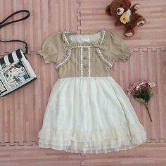 Dearly women Floral Lace Dress Lolita Mori Hime Gyaru Tokyo jirai k cute kawaii  | eBay