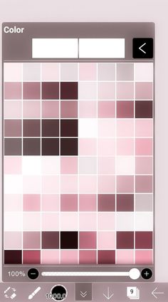 the color picker app is displayed on an iphone screen, displaying different shades of pink and brown