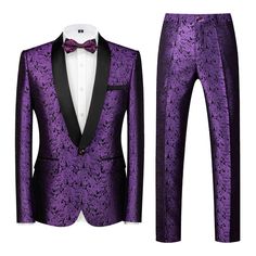 Dark Purple Tuxedo Tuxedo Suit For Men, Prom Tuxedo, Boutique Business, Purple Suits, Party Suits, Slim Fit Blazers, Tuxedo Suit, Suit Up, Vest Coat