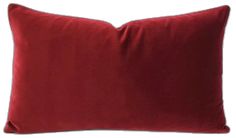 a red pillow on a white background