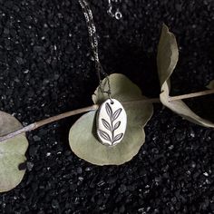 This delicate and tender pendant featuring a twig with leaves is entirely handcrafted from high-quality silver. It is a wonderful gift for nature and houseplant lovers. The pendant comes with a 50 cm chain. Minimalist Silver Necklace, Minimalist Necklace Silver, Gift For Plant Lover, Lover Necklace, Lovers Necklace, Clay Ideas, Metal Clay, Leaf Pendant, Slovakia