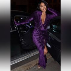 New With Tags It Is Extra Small. Purple Velvet Dress From Fashion Nova Purple Velvet Dress, Purple Bows, Purple Velvet, Dress With Bow, Purple Dress, Velvet Dress, Color Purple, Fashion Nova, Nice Dresses