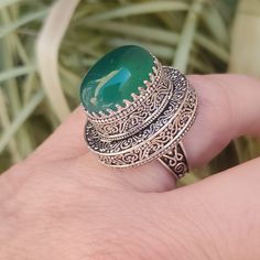 Brand New Handmade Stunning Green Onyx Antique Design Silver Statement Ring. Size 7 1/2 New To Poshmark? Use Referral Code Kimberlyn222 To Receive $10. Adjustable Silver Emerald Ring, Silver Emerald Ring With Polished Finish As Gift, Silver Emerald Ring With Polished Finish, Adjustable Silver Emerald Ring As Gift, Adjustable Silver Emerald Ring Gift, Bohemian Silver Emerald Ring As A Gift, Bohemian Silver Emerald Ring As Gift, Bohemian Silver Emerald Ring For Gift, Handmade Silver Emerald Ring