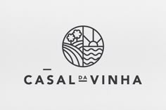 the logo for casal da vinha is shown in black on a white background