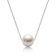 PRICES MAY VARY. [Charming & Shiny] The beauty in a single freshwater white pearl floating on a silver necklace chain in classy and sophisticated. The pearls are perfectly round, have flawless skin and mirror-like lustre, adding a shimmering and sparkling display of perfection. [Material and Size] Made of 925 sterling silver with freshwater pearl. Chain length 17.8inch(45cm). Hypoallergenic, lead & nickel free, high polished. Simple and classics style will never go out of style. [Splendid Luster Tahitian Pearl Pendant, Pearl Jewelry Gift, Single Pearl Necklace, Pink Pearl Necklace, Tahitian Black Pearls, Christmas Gift Jewelry, Pearl Earrings Dangle, Pearl Pendant Necklace, Silver Chain Necklace