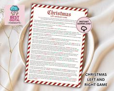 a christmas letter and printable game for kids