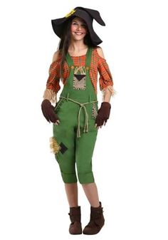 Scarecrow Cosplay, Green Overalls, Scarecrow Costume, Diy Halloween Costumes For Women, Sims 4 Toddler, Toddler Boy Shoes, Orange Shirt, Women Diy, Halloween Looks