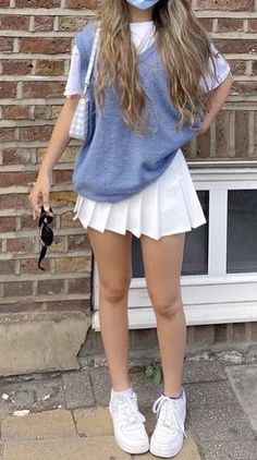 Tennis Skirt Outfits, Skirt Outfits Aesthetic, Wimbledon Fashion, Stile Preppy, Mode Grunge, Fashion Outfit Ideas, Back To School Outfit