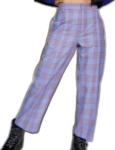 Pink Plaid Pants, Grunge Pants, High Waisted Trouser Pants, Dressy Pants, Urban Outfitters Pants, Wide Leg Dress Pants, Printed Wide Leg Pants, Wide Leg Linen Pants, Black High Waist