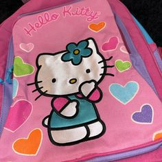 2003 Hello Kitty Backpack, One Zippered Pocket In The Front, Satin Hello Kitty With Multi Color Hearts As Background, Adjustable Straps, Two Side Pockets. See Pics / Vid For Better Description And Approx Measurements. Dm If You Have Any Questions. Back To School. All Offers Will Be Considered. Monster High Care Bears Betty Boop Adventure Time #Hellokitty #Sanrio #Strawberryshortcake #Powerpuffgirls #Y2k Casual Pink Backpack With Cute Design, Playful Hello Kitty School Bag, Pink Kawaii Backpack With Cute Design, Kawaii Pink Backpack With Cute Design, Pink Playful Backpack With Cute Design, Playful Pink Backpack With Cute Design, Playful Pink Backpack, Playful Pink Standard Backpack, Pink Hello Kitty School Backpack