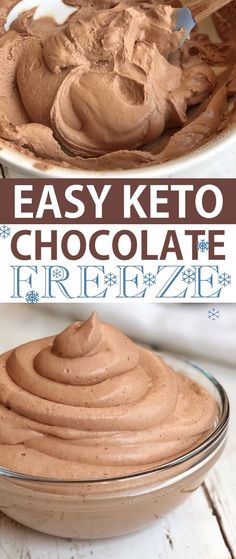 an easy keto chocolate ice cream in a bowl