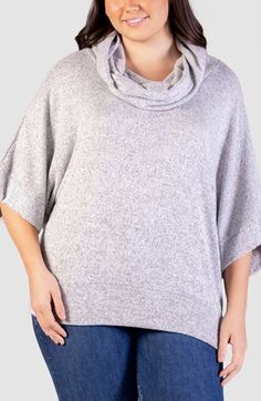 An unstructured sweater offers a heathered hue and a comfy cowl neck for a look you'll reach for on repeat. Elbow-length sleeves are the ideal between-seasons bonus. Cowl neck Elbow-length sleeves 92% polyester, 8% spandex Machine wash, tumble dry Imported Dolman Sleeve Sweater, Comfortable Sweater, Dolman Sleeve Tops, Casual Stripes, Elbow Sleeve, Cowl Neck Sweater, On Repeat, Short Sleeved Sweaters, Dolman Sleeve