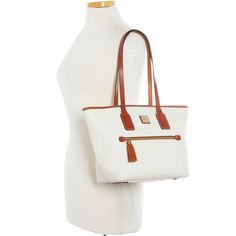 Everyday Chic  Enjoy a chic look everyday with this style, made from textured leather with a natural grain that hides any signs of wear. Everyday Chic, Credit Card Wallet, Satchel Tote, Chic Look, Dooney And Bourke, Small Tote, Dooney & Bourke, Everyday Bag, Printed Leather