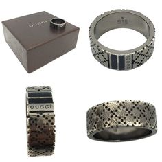 Gucci Diamante ring notation size 19 smoked silver AG925Brand: GucciMaterial: Silver 925Ring size (US): 9.5 925 Ring, Chic Me, Timeless Handbag, Global Style, Luxe Fashion, Bags Designer Fashion, Exclusive Bag, 925 Silver Rings, Winter Sale