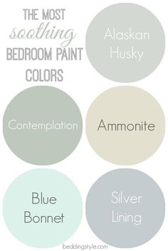 the most soothing bedroom paint colors in blue, silver, and grays from beddingstyyle com