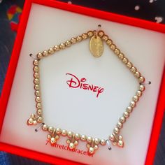 Disney- Mickey Stretch Bracelet Gold Tone 7" Adjustable Disney Style Bracelets, Gold Disney Mickey Mouse Jewelry, Disney Gold Mickey Mouse Jewelry, Gold Mickey Mouse Jewelry For Gift, Disney Mickey Mouse Gold Jewelry, Disney Charm Bracelet, Halloween Charm Bracelet, Disney Gold, Disney Bracelet