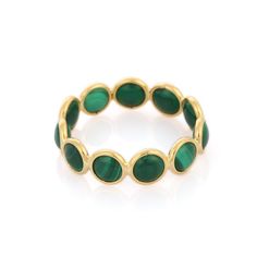 14kt Gold Natural Malachite Semi Precious Stone Band Ring/Oval Cabochon Ring/Bride Ring/Anniversary Gift Item Ring/ Gemstone Ring Specifics : Gemstone Name : Natural Malachite   Gemstone : Cabochon Gemstone Shape : Round Gemstone Color : Black and yellow Gemstone Size : 5 MM Approx Gemstone Authenticity : Genuine Metal Type : 14kt Gold Ring Jewelry Type : Ring Gross Weight : 1.45 Gm WHY CHOOSE US? 1> Heritage, Commitment and Quality are three of the few reasons which make us what we are today. 2> We Are Leading Manufacturer & Exporter of Gemstone & Jewelry from Jaipur (India). 3> We assure you that we can deliver quality products on retail hub in "wholesale" prices. As we are manufacturer & wholesalers. 4> We are leading in the industry for over more than 4 decades. 5> We only deal in 100% Yellow Gold Round Enamel Ring With Gemstone, Adjustable Yellow Gold Emerald Ring, Yellow Gold Round Cabochon Enamel Ring, Yellow Gold Enamel Cabochon Ring, Yellow Gold Enamel Ring With Cabochon, Yellow Gold Cabochon Enamel Ring, Enamel Cabochon Ring, Gold Multi-stone Enamel Round Ring, Gold Enamel Multi-stone Round Ring