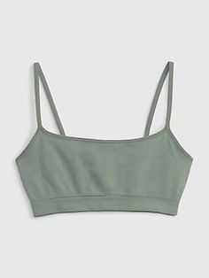 Soft, seamless knit bralette.  Scoop neck.  Spaghetti straps.  #860146 For more fit and sizing info, check out our Size Guide. Knit Bralette, Sage Green, Bralette, Size Guide, Spaghetti Strap, Gap, Scoop Neck, Spaghetti, Green