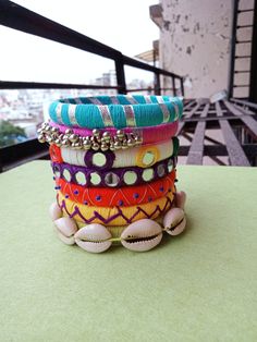 Multi-colored threaded bangles is perfect for your any function. Trending bangles designs for navratri an pair up with any ethnic wear. Cheap Adjustable Bracelets For Navratri, Fusion Style Bangle Bracelets For Diwali, Fusion Style Cuff Bangle Bracelet For Festivals, Fusion Style Festive Bracelets For Diwali, Fusion Style Bracelet For Diwali Festivities, Fusion Style Festive Bracelet For Diwali, Fusion Style Cutdana Bangle As Gift, Fusion Style Cutdana Bangle For Festivals, Fusion Cutdana Bangle For Diwali