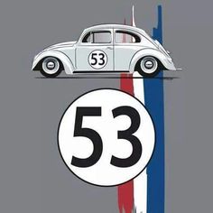 an old car with the number 53 on it