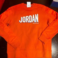 Air Jordan Mens Orange Flight Mvp Long Sleeve Crew Neck Pullover Sweatshirt Size M Brand: Jordan Department: Men Size: S M Xl Xxl Color: Red Type: Sweatshirt Style: Pullover Pattern: Solid Theme: Sports Neckline: Crew Neck Occasion: Casual Season: Fall, Winter Features: Breathable Sleeve Length: Long Sleeve Condition: New With Tags I Offer Discounts For All Return Customers. - Jvs Jordan Sweatshirt, Travel Hoodie, Pullover Pattern, Jordan Shirts, Athletic Sweatshirts, Sweatshirt Style, Black Crewneck, Mens Nike Air, Striped Hoodie