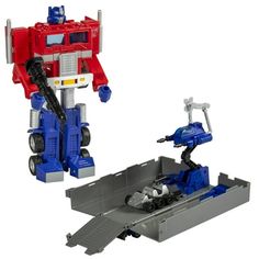 Re-experience the nostalgia of your favorite G1 action figures with the Transformers Retro Optimus Prime toy! This vintage G1 Optimus Prime toy is an authentic reissue of the original G1 release. OPTIMUS PRIME is the largest, strongest and wisest of all Autobots. Feels his role is the protection of all life, including Earth-life. Clip out and save the on-box tech specs to share, then see how this figure stacks up against other heroic Autobots and evil Decepticons (each sold separately). TRANSFOR G1 Optimus Prime, Optimus Prime Toy, 40 Anniversary, Transformers Toys, Hasbro Transformers, Movie Lines, Robot Toy, Action Figures Collection, Optimus Prime