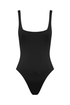 Margot One Piece - Black: Australian Made Luxury Swimwear One Piece | BondiBorn® Shop Now Black Second-skin Swimwear With Scoop Neck, Chic Black Smoothing Swimwear, Black Second-skin Scoop Neck Swimwear, Classic Black Lined Swimwear, Black Scoop Neck Bodysuit For Pool, Elegant Black Seamless Swimwear, Black Smoothing Scoop Neck Swimwear, Fitted Square Neck Bodysuit For Pool, Elegant Square Neck Stretch Swimwear