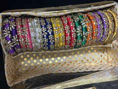 Indian kundan return gifts handmade bangles for girls and teenagers  Sizes 2'4 available  Note : random colors only Note: 10  sets in each wrap Return Gifts, Return Gift, Random Colors, Handmade Bangles, Dublin, For Girls, Bangle Bracelets, Jewelry Bracelets, Bangles