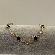 Excellent Condition. Gold Finish Is Gorgeous With Alternating Black And Clear Swarovski Crystals. Bracelet Measures 7 1/4”. Looks Like It Was Never Worn. Really Nice! Check Out Other Items In My Closet! Bundle For The Best Discount! Questions? Leave A Comment Below! Inv Note- J6095 Jewelry Swarovski, Swarovski Crystal Bracelet, Clear Crystals, Swarovski Jewelry, Crystal Bracelet, Bracelet Gold, Crystal Bracelets, Bezel Setting, Clear Crystal