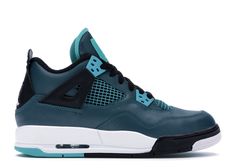 Air Jordan 4 Retro Green Glow, Turquoise Jordans, Blue Low-top Breathable Air Jordan 4, Blue High-top Air Jordan 4, Teal Jordans, Jordan 4 Military Blue, Air Jordan 4 Military Blue, Authentic Jordans, Jordan Ones