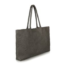 · Made from 100% Vachetta, Nappa or Suede leather · Handcrafted The Travel Elena is a classic leather tote bag with a striking pattern upgrade. Handwoven in Italy using genuine Vachetta, Nappa or Suede leather, this buttery-soft woven bag features a 100% cotton lining, magnetic top closure and two zippered interior pockets to keep belongings safe and sound. A Vachetta leather handbag is the ultimate investment piece; it's the only kind of leather that naturally darkens with use to develop a deep Classic Leather Tote, Woven Leather Tote, Woven Handbags, Leather Weaving, How To Make Handbags, Work Bag, Woven Bag, Classic Leather, Tote Bag Design