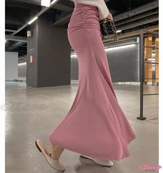 Exquisite Wraparound Skirt in a Flared Style Wraparound Skirt, Body Skirt, High Rise Skirt, Fishtail Skirt, Skirts Midi High Waisted, Half Skirt, High Waist Fashion, Skirt Design, Types Of Skirts