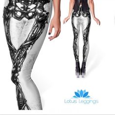 Lotus Leggings White & Black Skeleton Leggings - Size Small. Brand New With Tags. Measurements Are Shown In The 12th - 15th Photos. - Fabric: Breathable Polyester-Spandex Blend -Elastic Waistband Stays In Place For A Silhouette-Slimming Look - Ultra Lightweight Performance Design Perfect For Yoga, Dance, Jogging, Everyday Wear, And So Much More! - All-Way Stretch Leggings Move With You And Never Go Sheer; Squat Tested! - Gorgeous Printed Design Won’t Fade Or Run” Waist: 11" Inseam: 26.5" Rise: 9 Halloween Punk Style Fitted Leggings, Fitted Skull Print Leggings For Halloween, Fitted Black Leggings With Skull Print, Fitted Punk Bottoms With Skull Print, Fitted Gothic Bottoms With Skull Print, Gothic Fitted Bottoms With Skull Print, Fitted Punk Leggings For Cosplay, White Fitted Gothic Bottoms, White Gothic Fitted Bottoms