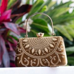 Sand Gold Luxury Bags, Clutch Purse For Women – Craft Bazaar Craft Bazaar, Gifts For Daughters, Bazaar Crafts, Women Crafts, Gold Luxury, Bead Sewing, Beaded Boxes, Potli Bags, Bags Leather Handbags